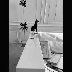 SARATOGA SOFA . WHITE MIRROR LACQUERED . WHITE LEATHER  