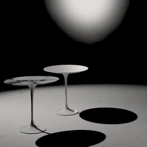 TULIP SIDE TABLE ARASBESCATO MARBLE  . KNOLL