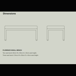 FLORENCE KNOLL BENCH . 1954 . KNOLL 