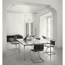 FLORENCE KNOLL TABLE . SQUARE  140 X 140 CM . &amp; MR CHAIR 