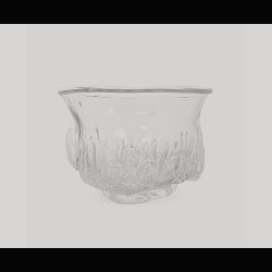  GLASS BOWL . UNIQUE RARE LARGE VINTAGE PIECE  .   