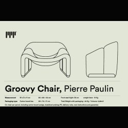 GROOVY CHAIR BOUCLE IVORY  . pierre paulin . 3 in stock 