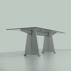 TRAPEZE TABLE . JEAN PROUVE 1950-54 . SOLD 