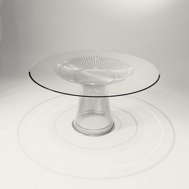 PLATNER DINING TABLE GLASS . KNOLL