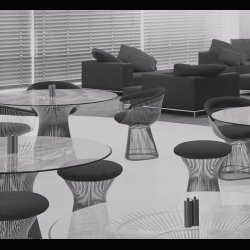 PLATNER STOOL . KNOLL . DESIGN WARREN PLATNER 1966