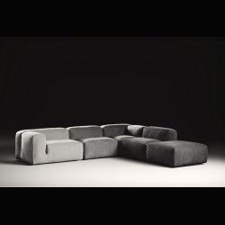 MARIO BELLINI SOFA . BOUCLE FABRIC . MODEL LE MURA 