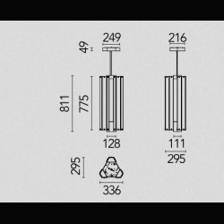 SUPERWIRE S3 . STEEL &amp; GLASS CHANDELIER . BY FORMAFANTASMA 