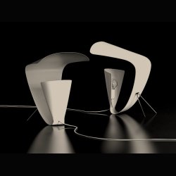 DESK LAMP WHITE . BY MICHEL BUFFET . 