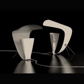 DESK LAMP WHITE . BY MICHEL BUFFET . 