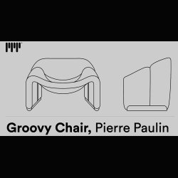 PIERRE PAULIN  ARMCHAIR . IVORY  