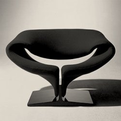 RIBBON CHAIR .  IVORY  .  BY PIERRE PAULIN 1966 