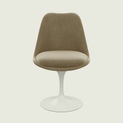  MONOGRAMME DESK . POLISHED STEEL . TULIP CHAIRS . KNOLL 