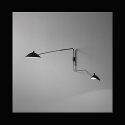 SERGE MOUILLE 2 ARMS WALL LAMP 