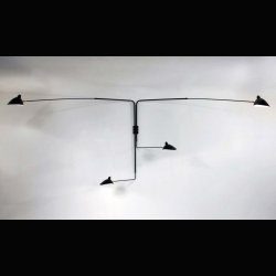 SERGE MOUILLE WALL LAMP 4 ROTATING ARMS