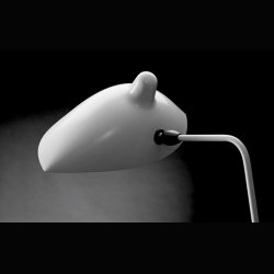 FLOOR LAMP WHITE . 1956 . SERGE MOUILLE 