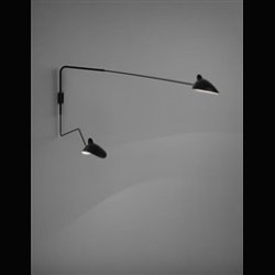 SERGE MOUILLE 2 ARMS WALL LAMP 
