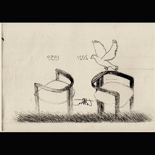 SKETCH BY THE HAND OF SCARPA . ARCHIVE SCARPA  . PIGRECO CHAIR . 