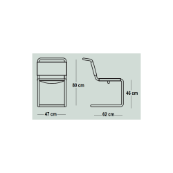 SPOLETO HAIRY LEATHER CHAIR . BY KNOLL