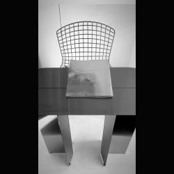 CONSOLE . BRUSHED STEEL  . FLAT-PACKED 