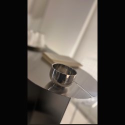 COFFEE CUP . POLISHED STEEL . TERMO .  8 CM X 6 CM   