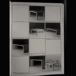 QUADERNA TABLE 126 X 126 CM  . BY SUPERSTUDIO 1970 . 