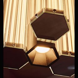 SUPERWIRE S3 . STEEL &amp; GLASS CHANDELIER . BY FORMAFANTASMA 