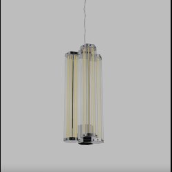 SUPERWIRE S3 . STEEL &amp; GLASS CHANDELIER . BY FORMAFANTASMA 