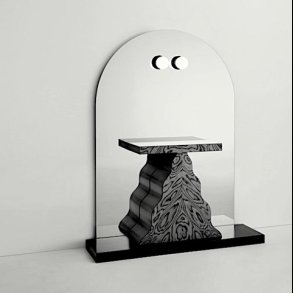 SYBILLA  .  MIRROR & CONSOLE .  BY ETTORE SOTTSASS 