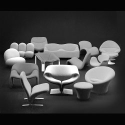 TONGUE CHAIR . BY PIERRE PAULIN .  