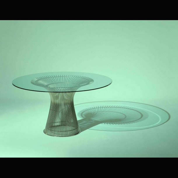 PLATNER DINING TABLE GLASS . KNOLL