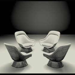 PLATNER LOUNGE EASY CHAIR  . KNOLL 
