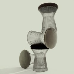 PLATNER STOOL . KNOLL . DESIGN WARREN PLATNER 1966
