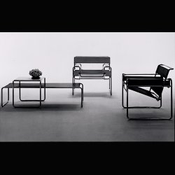 WASSILY CHAIR IN LEATHER  . MARCEL BREUER . MADE IN ITALY 