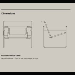 WASSILY LOUNGE CHAIR CANVAS  . MARCEL BREUER . KNOLL