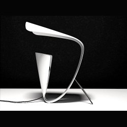 DESK LAMP WHITE . BY MICHEL BUFFET . 